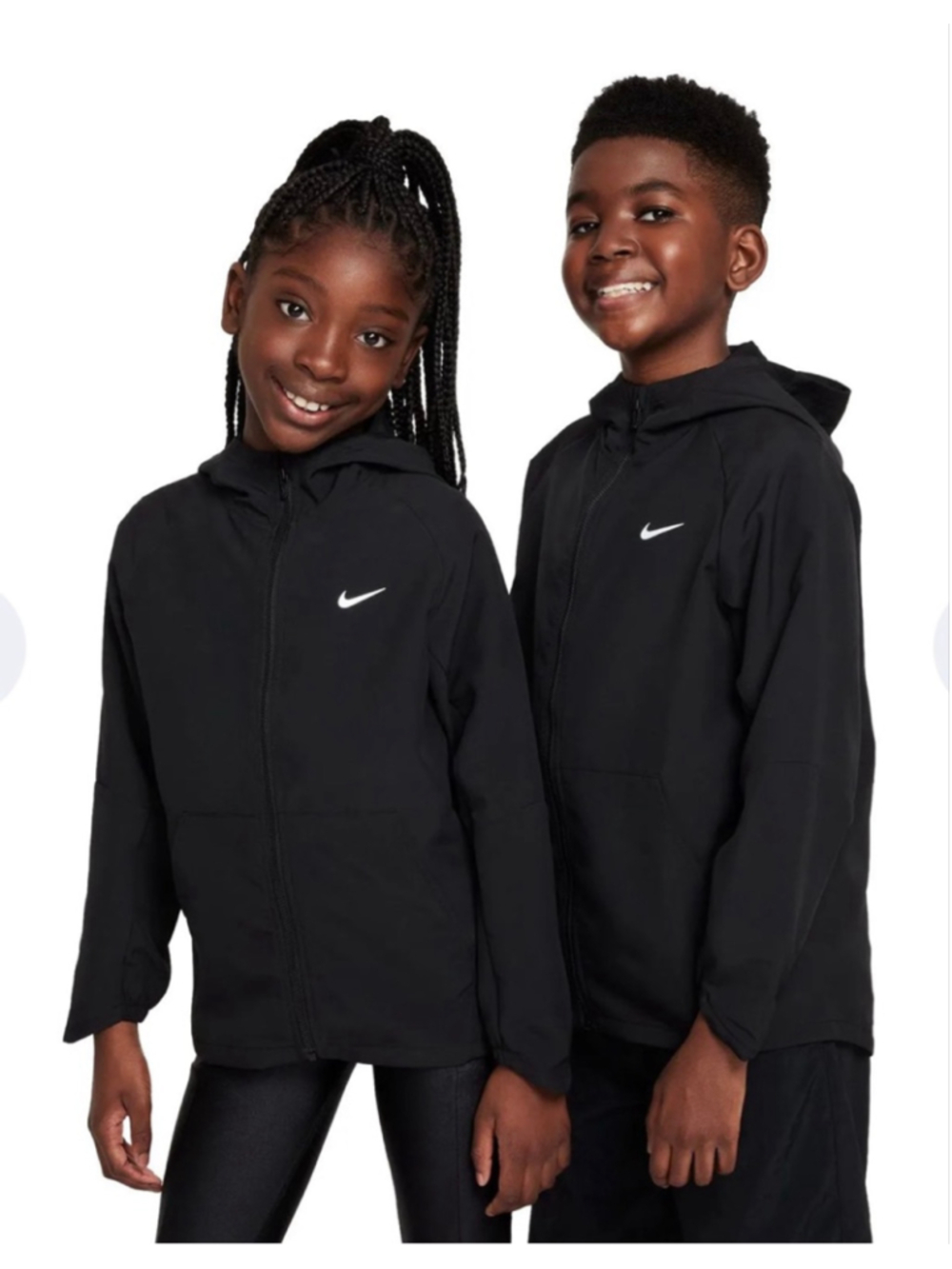 Nike Dri-FIT Youth Large Full-Zip UV Reflective Jacket Black FZ5213-010